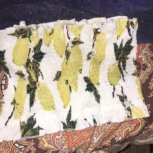 Adorable lemon tube crop top